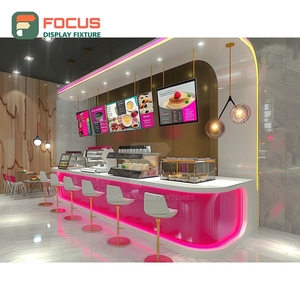 Vitrine à café intégrée avec porte haute en verre, en chêne naturel, pour la présentation de produits de café - Product Image 3