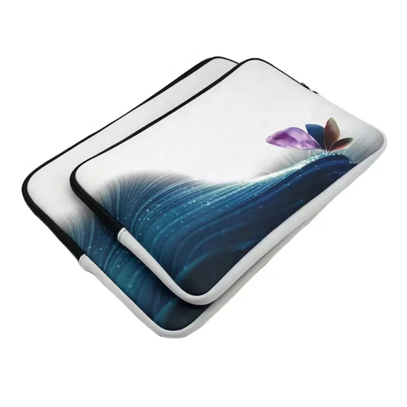 Housse de protection pour ordinateur portable avec fermeture à glissière personnalisée, sacoche en néoprène à motifs de 13 et 15 pouces