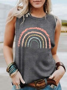 Camiseta sin mangas con estampado de París de verano para mujer, Camiseta holgada grande transpirable y cómoda sin mangas, camiseta de calle, camiseta informal Individual Clo - Product Image 4