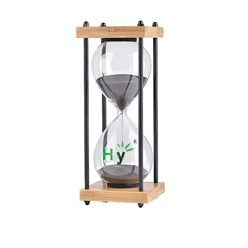 HONGHAO China suppliers hourglass factory Four-pillar colored sand clock egg timer 30 minute 60 minute hourglass