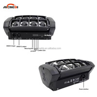 Nouveau Mini LED Laser Spider Light 8*3W Faisceau Secouant La Tête 4-en-1 Bar Lumière KTV Mariage Commande Vocale DMX512 RGBW Mode Auto-Marche