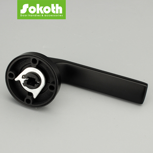 Tay nắm cửa phòng ngủ phong cách tối giản hiện đại châu Âu mạ kẽm đen cho căn hộ - Product Image 3