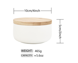 Portavelas de porcelana blanca para decoración del hogar, portavelas vacío con tapa - Product Image 4