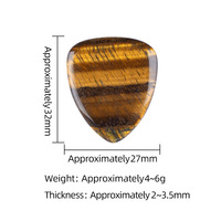 Cross-border Natural Crystal Triangular Guitar Pick for Electric Bassist Sweeping String Instrument Playing Jade Agate Gift Made