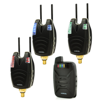 Set Alarm Gigitan Ikan Carp Tahan Air Hirisi dengan Snag Ear Bar, Set Alarm Memancing Nirkabel dengan Suara LED B1230