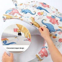 Coussin d'allaitement en forme de U avec rembourrage en coton pur et fibres de polyester, coussin de protection lombaire pour l'allaitement et la position assise du bébé