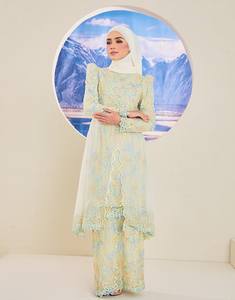 SIPO EID 2023 recién llegado musulmán Abaya Malasia ropa de mujer trajes de cuello redondo bolsillo Baju kurung venta al por mayor ropa islámica - Product Image 4