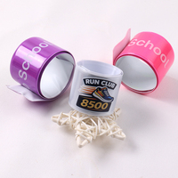 Bracelets réfléchissants personnalisés à clipser, bracelets de sécurité avec logo imprimé pour la course, l'école, les événements, les cadeaux pour enfants