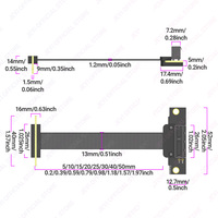 OEM PCIe 3,0/4,0 X1 Cable elevador 90 ° Extensión de ángulo recto Adaptador M.2 Pedidos al por mayor Estado de existencias