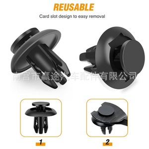 Clips de fixation en plastique pour pare-chocs Mazda 2, 5, 6, CX-5, CX-7, vis hexagonales et écrous en U, 60 pièces - Product Image 3