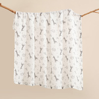 Couverture à langer en mousseline de nouveau-né en coton bambou biologique à rayures douces et à motifs variés