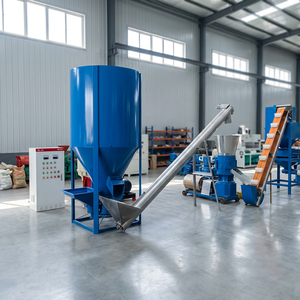 Directly Supplied Manufacturers New 1-2 Ton/h Automation Eco-Friendly Steel <b>Chicken</b> Cattle Sheep <b>Feed</b> Line - Product Image 4