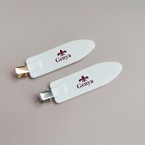 Genya Custom LOGO Soft Silicone 8cm Creaseless <strong>Hair</strong> Clip Bendable Matte No Crease <strong>Pin</strong> 7cm Large No Bend Curl Clips <strong>for</strong> Skin Care - Product Image 4