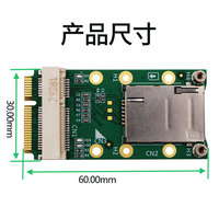 Mini tarjeta adaptadora PCI-E ranura para tarjeta SIM MPCIe para módulo 3G 4G extensión de ranura autoelástica/tarjeta WWAN LTE/GPS para ordenador portátil de escritorio