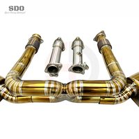 Échappement complet SDO de luxe en titane doré brûlé pour Chevrolet Corvette C8 Stingray Z51 6.2L 2020-2026 avec downpipe droit
