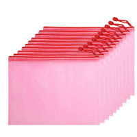 Sacs de documents à fermeture éclair, sac de rangement en maille, pochette, organisateur de reçus pour l'école et le bureau