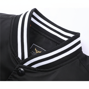 แจ็คเก็ตบอมเบอร์แบบกระดุมแถวเดียวคุณภาพสูง แจ็คเก็ตวาร์ซิตี้ ปักโลโก้ได้ กันน้ำ แจ็คเก็ตเบสบอลสำหรับผู้ชาย ปี 2025 - Product Image 1