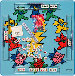 Mahjong en acrylique BANGYAI personnalisé pour Thanksgiving avec pieds pliants en métal, design Indigo Pearl, 4 joueurs, en stock - Product Image 4