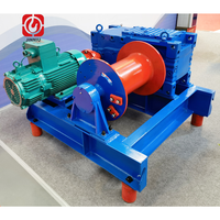 Treuil électrique hydraulique à câble personnalisable 0,5T 1T 1,5T 2T 3T 5T, double tambour, vitesse rapide, treuil électrique portable