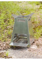 Barbecue pliant portable en acier inoxydable en forme de tour, réchaud de camping à bois, modèle fusée, très populaire pour l'extérieur