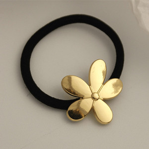 Ikat rambut geometris kustom tidak beraturan, ikat rambut logam emas mewah sederhana paduan ikat kepala grosir - Product Image 2