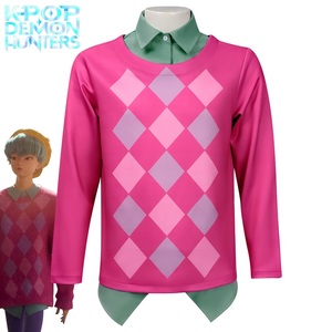 Nouveau produit : Tenue de cosplay Hunter Girl Group <span class=keywords><strong>Shaga</strong></span> Boy Demon Group Jinu Baby Abby - Chemise imprimée de fleurs pour cosplay d'anime - Product Image 3