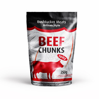 Herbruikbare plastic mylar zakjes met ritssluiting voor jerky, chips, chocolade, gebak, snoep, koekjes, noten en andere snacks.