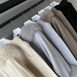 Set Due Pezzi Personalizzato da <span class=keywords><strong>Donna</strong></span>: Felpa con Cappuccio in Lana Traspirante e Pantaloni a Gamba <span class=keywords><strong>Larga</strong></span> con Logo Frontale - Product Image 5