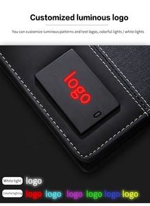 Novedad 8000mAh Power Bank Notebook Set Acero inoxidable Metal Carga inalámbrica PU Funda de cuero USB Flash Drive Regalos de papel - Product Image 4