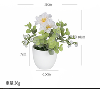Bonsai bunga buatan Mini, dekorasi rumah kantor Mini pot