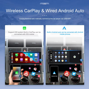 Podofo 6.86'' 2+32G 1 Din Android Car Radio Car Stereo <b>Wireless</b> Carplay & Wired Android Auto Wifi BT Built-in GPS GPS FM RDS - Product Image 3