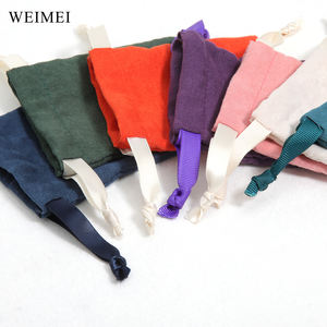 Bolsa de terciopelo suave de lujo WEIMEI para joyería bolsas de terciopelo con cordón personalizadas bolsa de embalaje de cosméticos de regalo de polvo - Product Image 2