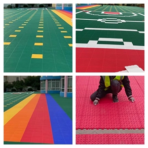 Piso suspendido multiusos para piso deportivo entrelazado al aire libre Patio trasero Suelo de cancha de baloncesto estándar - Product Image 6