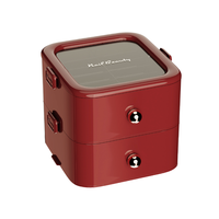 Boîte de rangement pour ongles multifonctionnelle moderne faite à la main haut de gamme, grande capacité, un seul niveau, salon, plastique portable