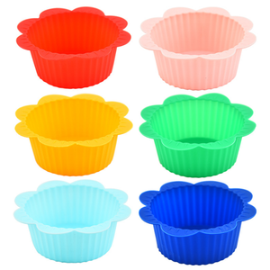 Tasse à muffins en silicone sans BPA épaissie 8G fleur <span class=keywords><strong>muffin</strong></span> cupcake doublure cuisson silicone <span class=keywords><strong>muffin</strong></span> cupcake moule - Product Image 4