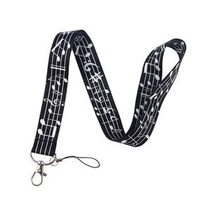 Wowei Notes de musique musique doux soyeux large attaché magnifiquement lanières pour badges d'identification <span class=keywords><strong>cadeau</strong></span> Anti-perte accessoires lanière - Product Image 5