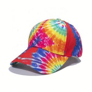 Gorra de Béisbol con Estampado Tie-Dye 3D de Estilo Europeo y Americano, Gorra Urbana Hip-Hop de Tela Común - Product Image 6