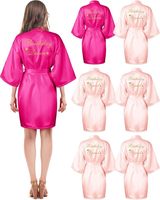 Peignoir de Mariage Personnalisé avec Nom et Date, Peignoir de Mariée en Faux Soie, Robe de Mariée, Robes de Mariée pour Femmes, Robe de Mariée pour Demoiselle d'Honneur, Robe de Mariage pour Femme, Robe de Soirée pour Enterrement de Vie de Jeune Fille