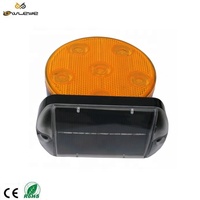 Luz de Advertencia Solar IP66 Impermeable con 6 LED y Modos de Destello Alternado y Sincronizado
