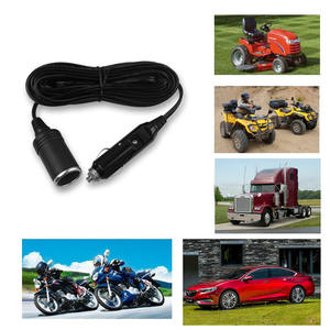 Adaptör araç şarj fişi erkek 12V araba kadın açar yumuşak silikon hattı kablo ağır çakmak soket - Product Image 2