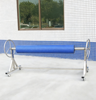 Enrouleur de bâche solaire pour piscine à usage commercial et résidentiel, mobile avec roues directionnelles