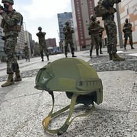 Casque tactique de haute qualité en PE pour usage extérieur, certifié ISO9001, couleur personnalisée, taille L, sangle simple, personnalisable