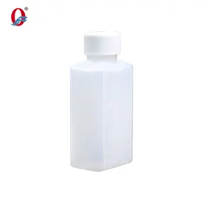 Venta al por mayor botella de boca pequeña 30-60ml medicina para la tos botella graduada botella de medicina translúcida cuadrada