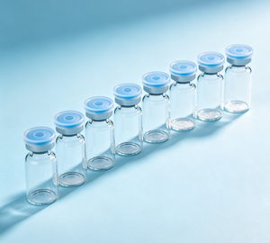 <b>Empty</b> Clear Glass Vials For Lyophilized Powder, 3/5/10ml With Blue Flip Caps, Custom Packing <b>Box</b> Wholesale Bulk - Product Image 1