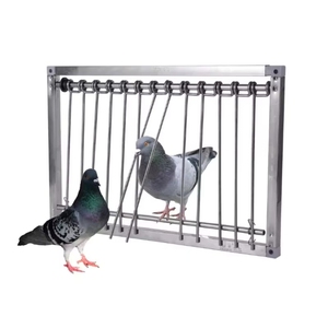 Puerta trampa de acero inoxidable para palomas, jaula de entrada con marco de alambre para palomares, puerta de nido con cortina para la captura de palomas de carreras, tallas S/L/XL - Product Image 5
