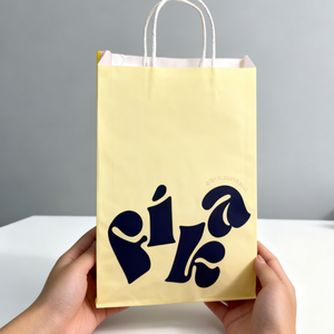 Wholesale Customized Logo Eco Friendly Recyclable Biodegradable <b>Waterproof</b> Gift Take Away Kraft Paper Bags with Ribbon Handles - Product Image 3