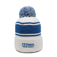 Bonnet brodé en 3D unisexe de haute qualité avec doublure en polaire épaisse Bonnet Pom personnalisé Logo Chapeau d'hiver Camouflage Fruit Business