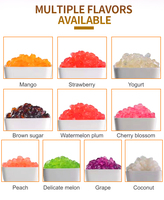 Perlas de Konjac Cristalizadas con Sabor a Sandía y Frambuesa, Listas para Comer, 1 kg, para Té de Burbujas