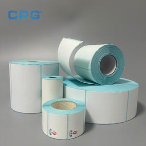 Factory Custom Wholesale <b>Frozen</b> Adhesive Thermal Barcode Label 75x50 Industrial Thermal Label Paper Roll for High Speed Printing - Product Image 1