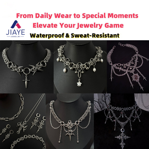 Jiaye özelleştirilmiş takı üreticisi OEM/ODM yüksek kalite su geçirmez <span class=keywords><strong>Hip</strong></span> Hop Trendy vücut zincir kolye takı toptan - Product Image 3